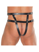 Rimba - Slip van riemen, met cock ring van 50 mm. binnen