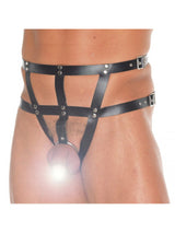 Rimba - Slip van riemen, met cock ring van 50 mm. binnen