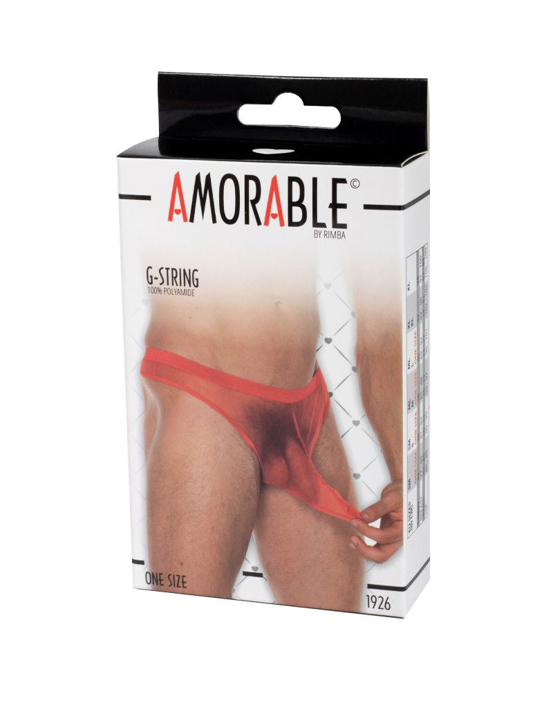 Amorable by Rimba - Doorzichtige string met tuit - One Size