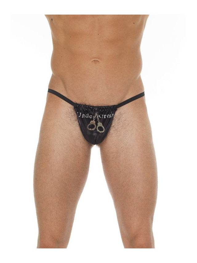 Amorable by Rimba - String met tekst - One Size - Zwart