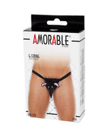 Amorable by Rimba - String met rattenkop - One Size - Zwart