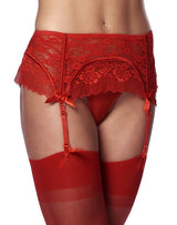 Amorable by Rimba - Jarretelgordel met G-string en Kousen - One Size