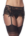 Amorable by Rimba - Jarretelgordel met G-string en Kousen - One Size