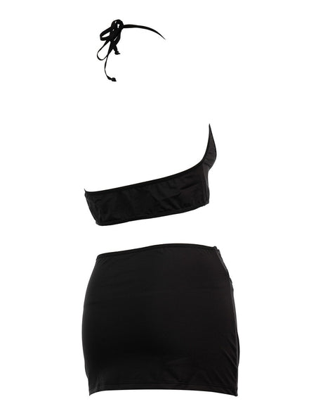 Amorable by Rimba -  Mini Rok met Top - One Size - Zwart