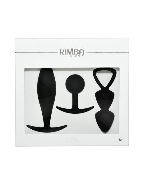 Rimba Toys - Basel - Set of Butt Plugs Maat M - Zwart