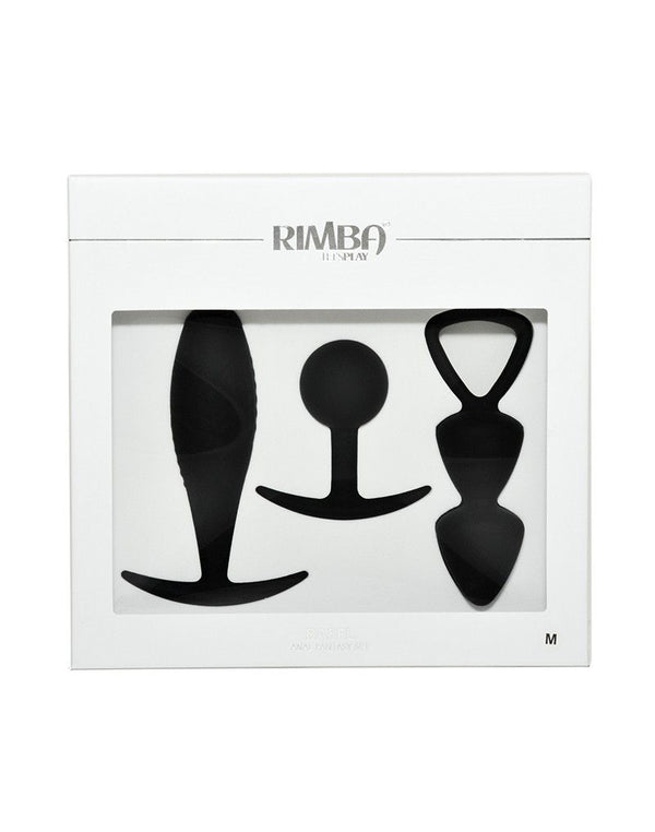 Rimba Toys - Basel - Set of Butt Plugs Maat M - Zwart