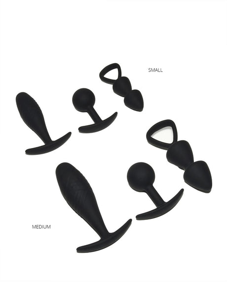 Rimba Toys - Basel - Set of Butt Plugs Maat S - Zwart