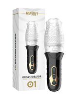 Rimba Toys - Orgastobator 01 - Mannelijke Masturbator - Zwart & Transparant