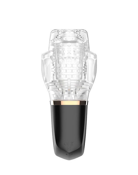 Rimba Toys - Orgastobator 03 - Mannelijke Masturbator - Zwart & Transparant