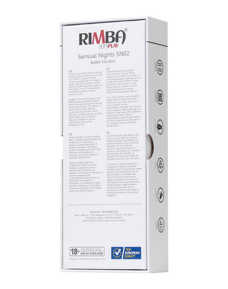 Rimba Toys - Sensual Nights SN02 - Bullet Vibrator - Zwart