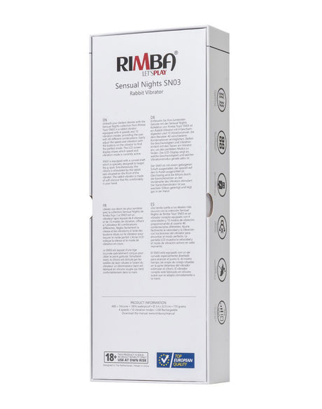 Rimba Toys - Sensual Nights SN03 - Rabbit Vibrator - Zwart