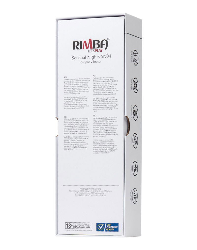 Rimba Toys - Sensual Nights SN04 - G-Spot Vibrator - Zwart