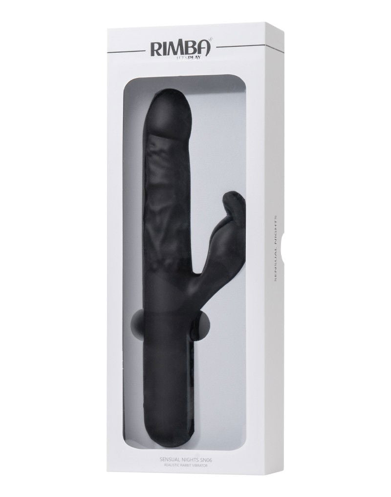 Rimba Toys - Sensual Nights SN06 - Realistische Rabbit Vibrator - Zwart