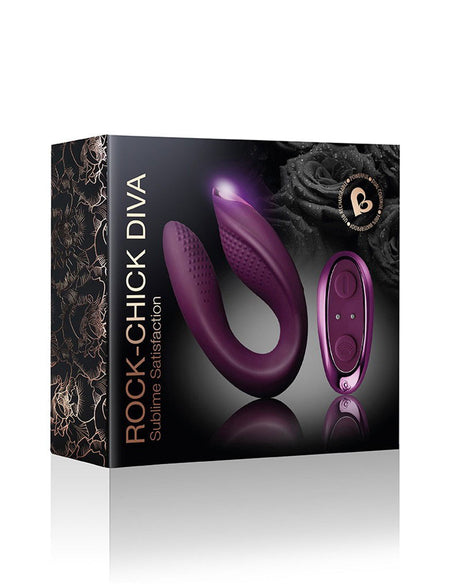 Rocks-Off - Rock Chick Diva - Koppel Vibrator met Afstandsbediening - Paars