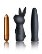Rocks-Off - Dark Desires Kit - Bullet Vibrator met sleeves - Zwart / Goud