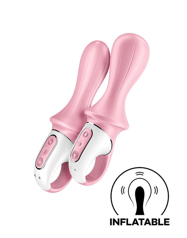 Satisfyer - Air Pump Booty 5+ - Opblaasbare Anale Vibrator (met App Control) - Roze