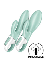 Satisfyer - Air Pump Bunny 5+ - Opblaasbare Rabbit Vibrator (met App Control) - Mint