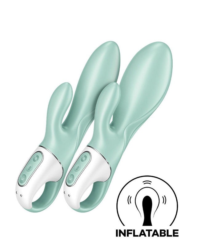 Satisfyer - Air Pump Bunny 5+ - Opblaasbare Rabbit Vibrator (met App Control) - Mint