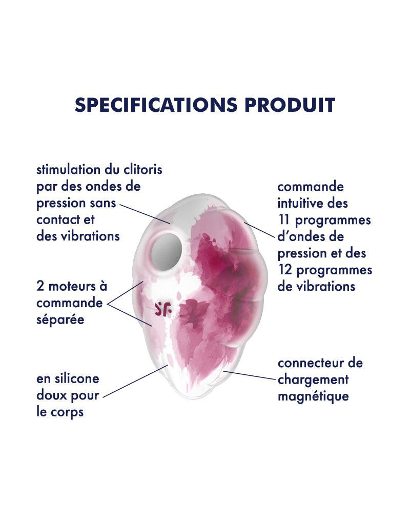 Satisfyer - Cloud Dancer - Luchtdruk Vibrator - Rood