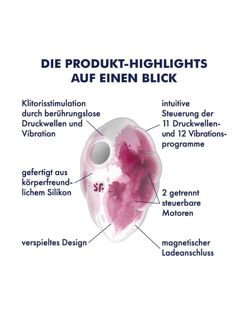 Satisfyer - Cloud Dancer - Luchtdruk Vibrator - Rood