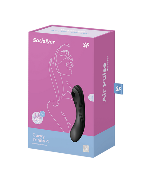 Satisfyer - Curvy Trinity 4 - 3-in-1 Vibrator - Zwart