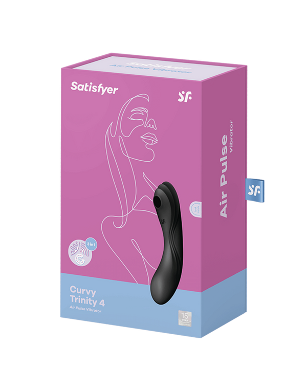Satisfyer - Curvy Trinity 4 - 3-in-1 Vibrator - Zwart