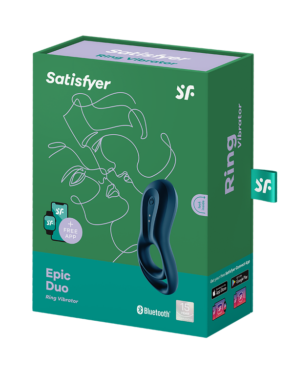 Satisfyer - Epic Duo - Cockring Vibrator - Blauw