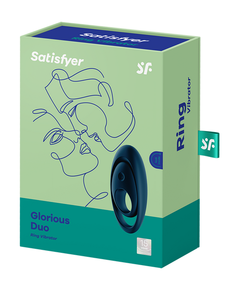 Satisfyer - Glorious Duo - Cockring Vibrator - Blauw