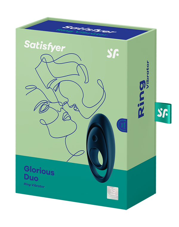 Satisfyer - Glorious Duo - Cockring Vibrator - Blauw