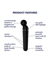 Satisfyer - Planet Wand-er - Wand Vibrator - Zwart & Roségoud