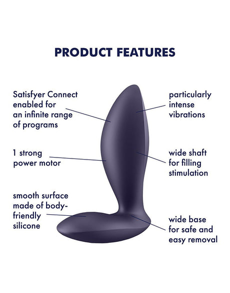 Satisfyer - Power Plug - Anale Vibrator (met App Control) - Paars