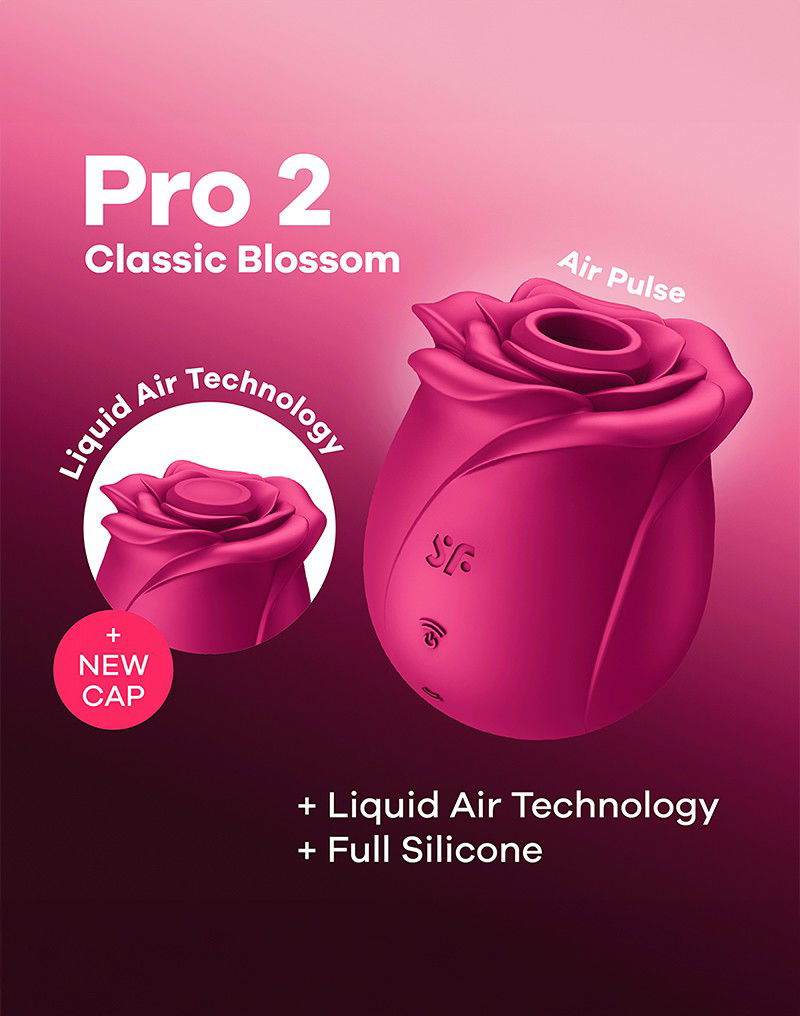 Satisfyer - Pro 2 Classic Blossom - Luchtdruk Vibrator - Rood