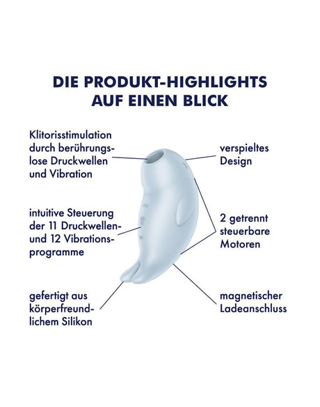 Satisfyer - Seal You Soon - Luchtdruk Vibrator - Blauw