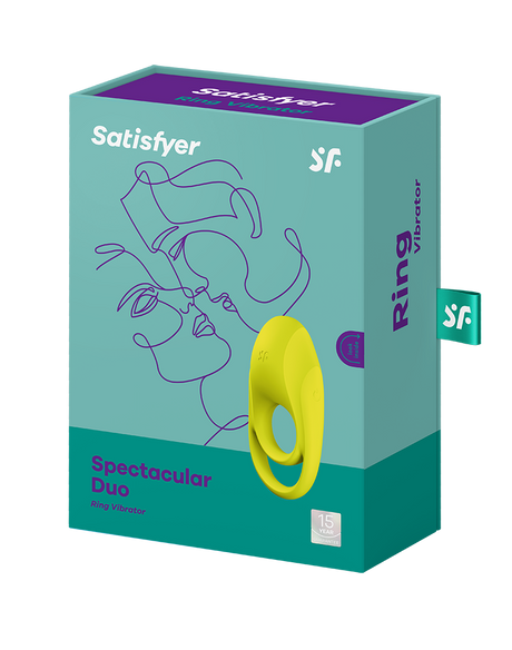 Satisfyer - Spectacular Duo - Cockring Vibrator - Neongeel