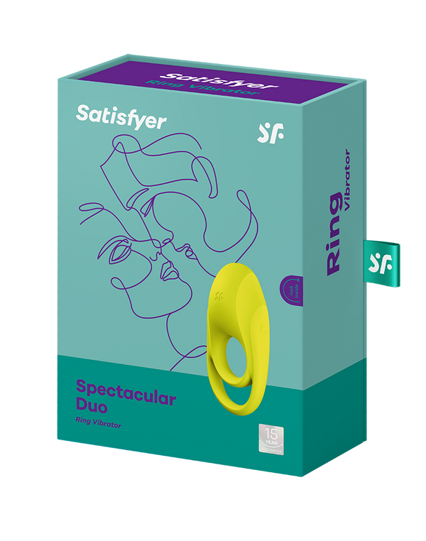 Satisfyer - Spectacular Duo - Cockring Vibrator - Neongeel