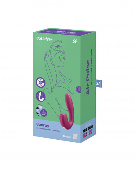 Satisfyer - Sunray - Luchtdruk + G-Spot Vibrator - Berry