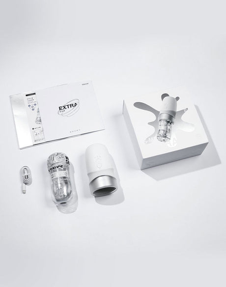 Sauce - Extra Sauce - Elektronische Masturbator met Witte Sauce Sleeve - Wit