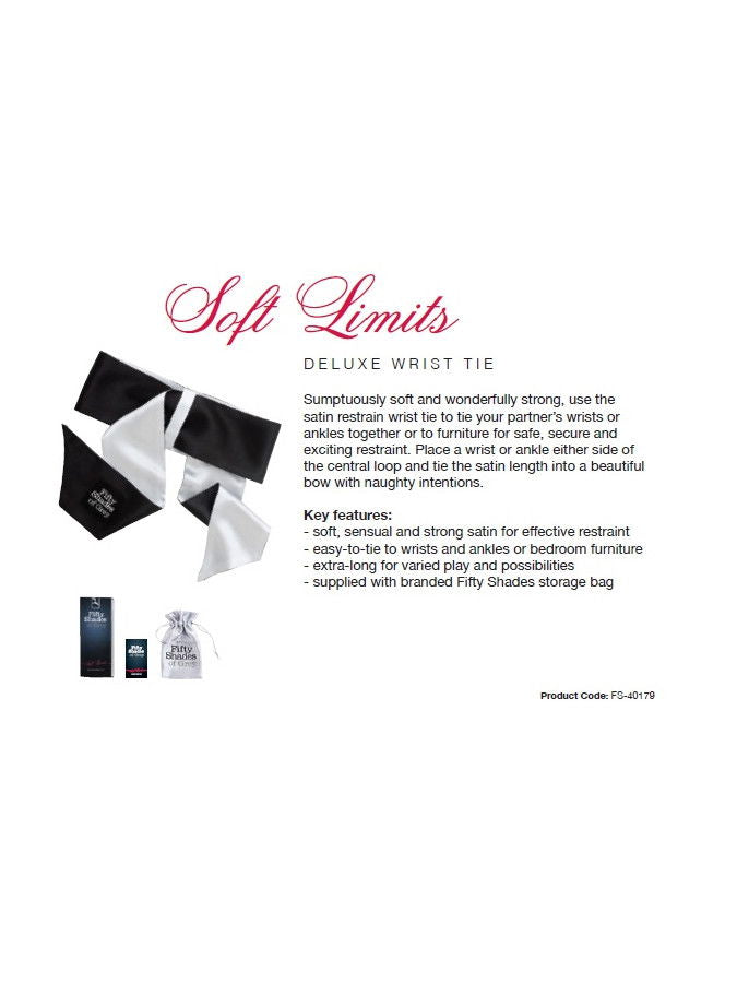 Soft Limits - FSoG Satin Restraint Wrist Tie