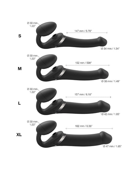 Strap-On-Me - Multi Orgasm - Strap-On Vibrator met Lik Stimulator Maat L