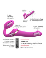 Strap-On-Me - Multi Orgasm - Strap-On Vibrator met Lik Stimulator Maat L