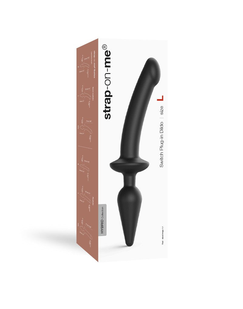 Strap-On-Me - Semi-Realistische Switch Plug-In - 2-in-1 Dildo & Butt Plug Maat S