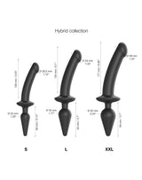 Strap-On-Me - Semi-Realistische Switch Plug-In - 2-in-1 Dildo & Butt Plug Maat