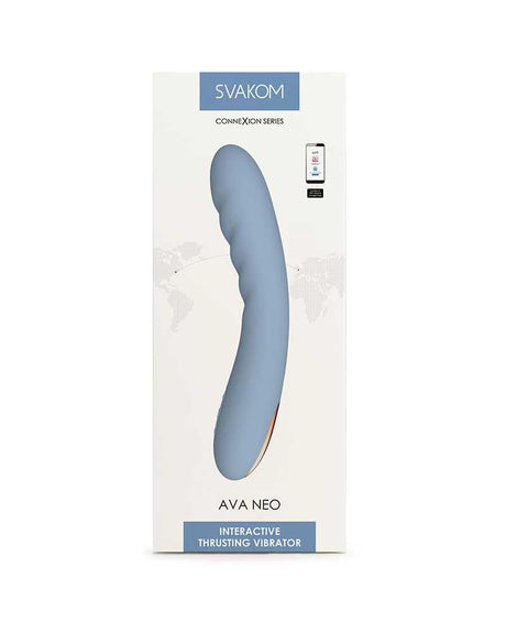 SVAKOM - Ava Neo - Thrusting Vibrator - Blauw