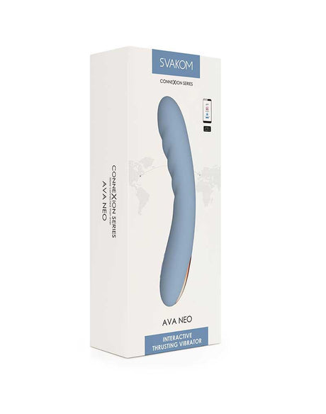SVAKOM - Ava Neo - Thrusting Vibrator - Blauw