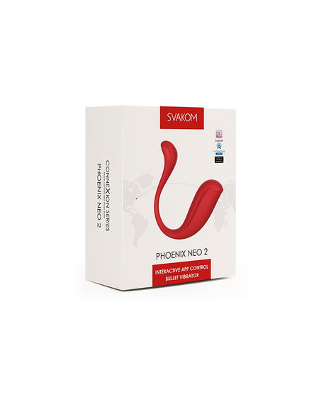 SVAKOM - Phoenix Neo 2 - Interactieve Bullet Vibrator met App Control - Rood