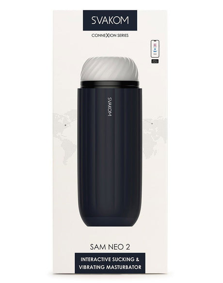 SVAKOM - Sam Neo 2 Connexion Series - Interactive Masturbator- Blauw