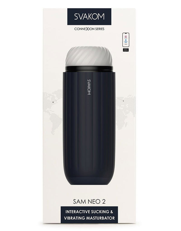 SVAKOM - Sam Neo 2 Connexion Series - Interactive Masturbator- Blauw