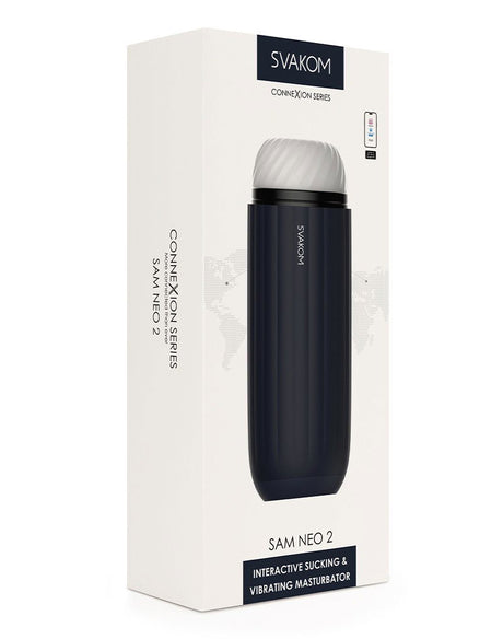SVAKOM - Sam Neo 2 Connexion Series - Interactive Masturbator- Blauw