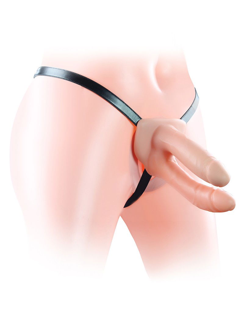 Unisex Hollow Strap On Double Penetrator 6"