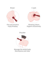 Viotec - Firelick - Mini Wand Vibrator - Goud & Wijnrood